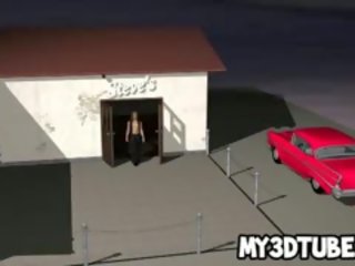 3D Cartoon Zombie goddess Getting Fucked Outdoors