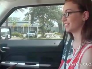 Teen honey and her first car xxx film experience