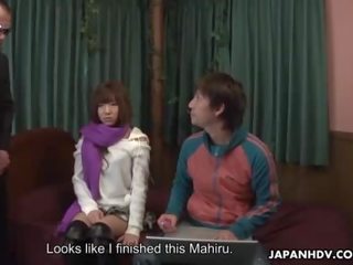 Man a attractive Japanese dirty movie star Mahiru Tsubaki