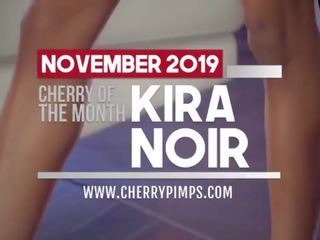 Classy Ebony cookie Kira Noir Enjoys Solo Fingering Her Tight Pussy