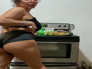 Anna maria middle-aged latina fascinating Dominican MILF in black third part