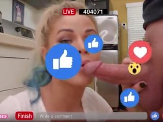 Getting Revenge From Her Cheating friend By Blowing Her Stepbrother on FB LIVE