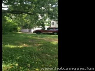 Black schoolboy Jerks off Outdoor Laying on Blanket