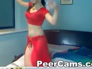 Belly Dancer Strips And Masturbates On Her Web Cam
