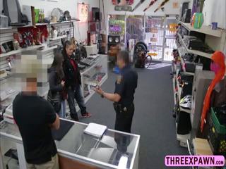 Store owner catches lesbians stealing stuff and asked them to sucked c