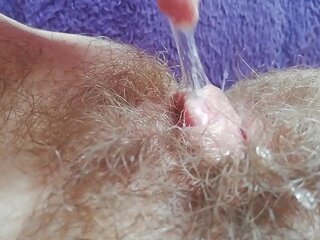 Gorgeous hairy bush big clit pussy compilation close up HD