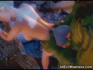 3D Elf Princess Ravaged by Orc - xxx movie at Ah-Me