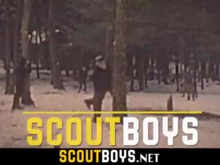 Twink gets his ass pumped outdoors by full-blown gay-SCOUTBOYS&period;NET