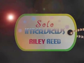 SoloInterviews Small tits brunette Riley Reed masturbating