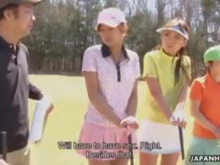 Charming Golf mademoiselle Nana Kunimi prepare A Mistake And Now She