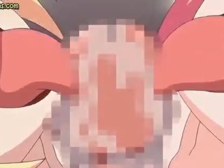 Blonde animated femme fatale gives headjob