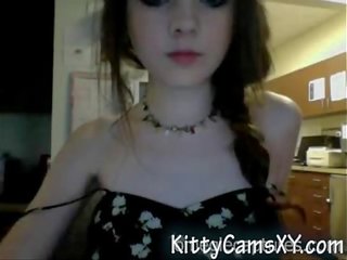 Blue Eyes skinny teen - Full film on KittyCamsXY.com