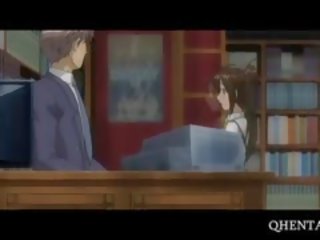 Hentai adolescent Sucks Professors manhood In Library