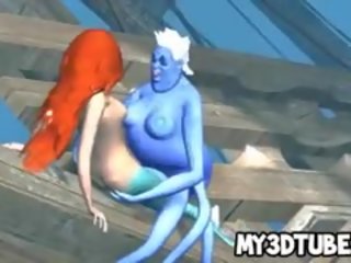 3D Ariel Getting Fucked Hard Underwater By Ursula