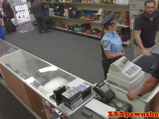 Real pawnshop xxx clip with bigass cop in uniform