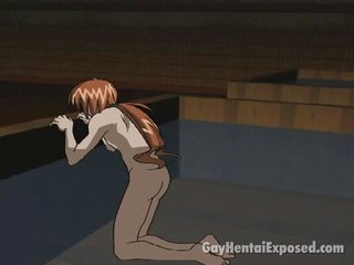 Red Haired Anime Homosexual Getting Anally Drilled By A Big penis Doggy Style