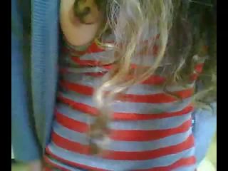 Cutest TS films her round tits on cam