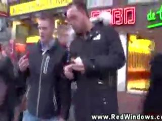 Amsterdam pimp convincing dude to fuck one of his whores