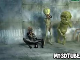 Outstanding 3D Cartoon Blonde enchantress Gets Fucked By An Alien