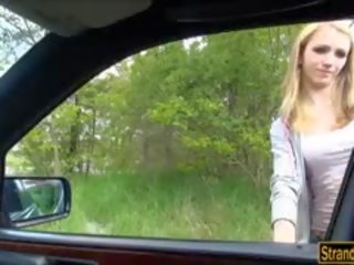 Babe Beatrix Glower Hitchhikes And Gets Drilled In The Car