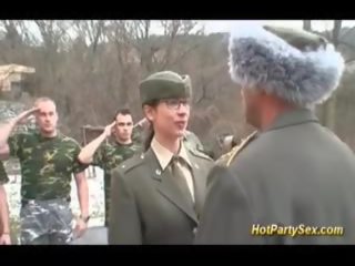 Military darling Gets Soldiers Cum