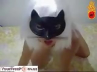 Desirable kitten giving blowjob film