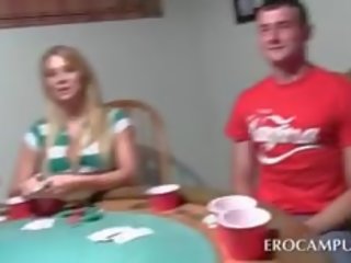 College Poker xxx clip Game With Boob Flashing