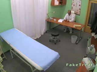 Enticing patient fucked by doctors cock in an office