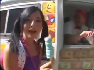Teen fuck ice cream guy and swallow cum