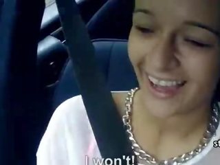 Teen prostitute having xxx clip in the car