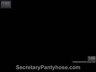 Magnificent Secretary Pantyhose video Starring Nicholas, Rolf, Connie