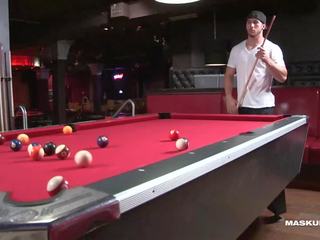 Chuck Plays Some Strip Pool And Then Jacks Off His Huge Cue