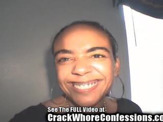 Mixed Crack whore Sucks White Cock!